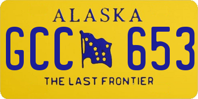 AK license plate GCC653