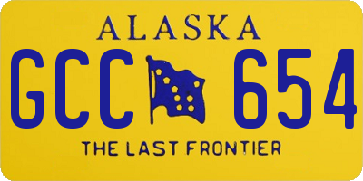 AK license plate GCC654