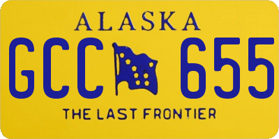 AK license plate GCC655