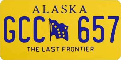 AK license plate GCC657