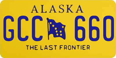 AK license plate GCC660