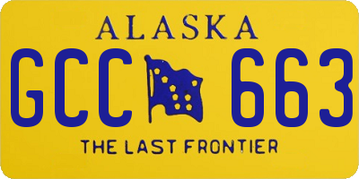 AK license plate GCC663