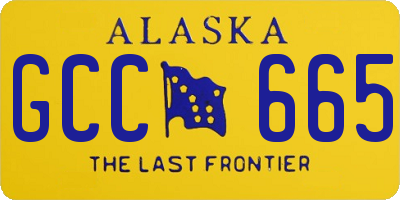 AK license plate GCC665