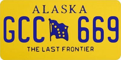AK license plate GCC669