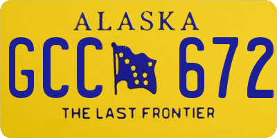 AK license plate GCC672