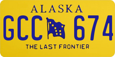 AK license plate GCC674