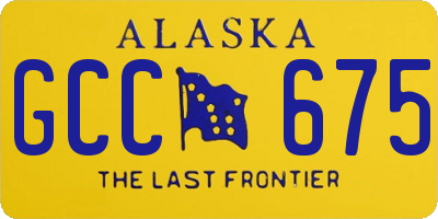AK license plate GCC675