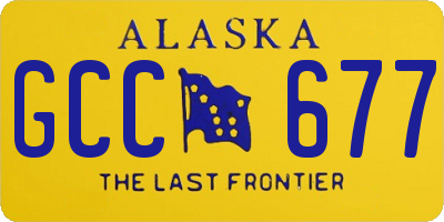 AK license plate GCC677