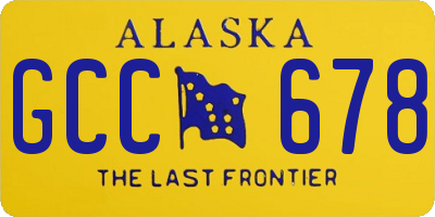 AK license plate GCC678