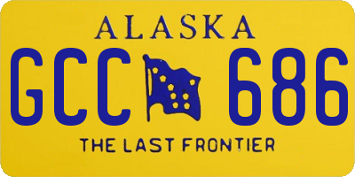 AK license plate GCC686