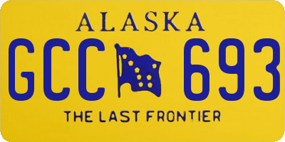 AK license plate GCC693