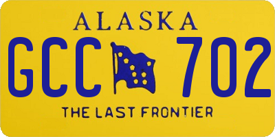 AK license plate GCC702