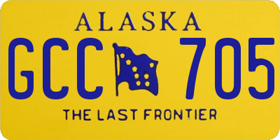 AK license plate GCC705