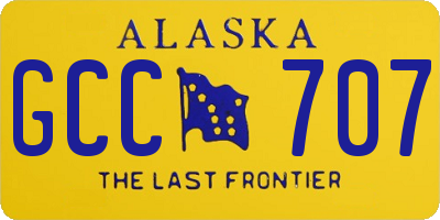 AK license plate GCC707