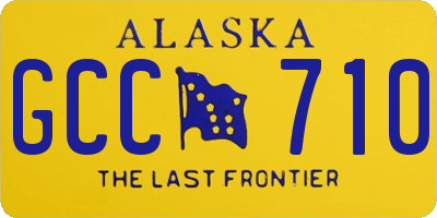 AK license plate GCC710