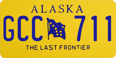 AK license plate GCC711