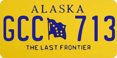 AK license plate GCC713