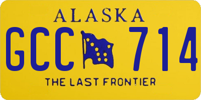AK license plate GCC714