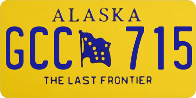 AK license plate GCC715