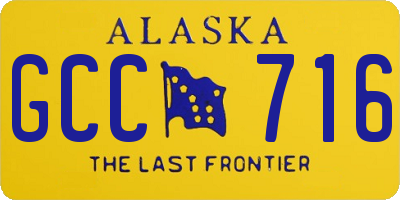 AK license plate GCC716