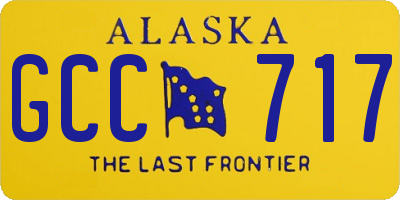 AK license plate GCC717