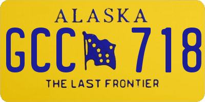 AK license plate GCC718