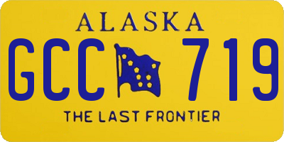 AK license plate GCC719