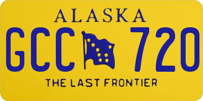 AK license plate GCC720