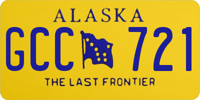 AK license plate GCC721