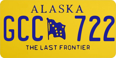 AK license plate GCC722