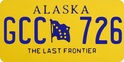 AK license plate GCC726