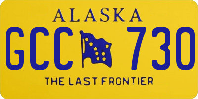 AK license plate GCC730