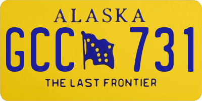AK license plate GCC731