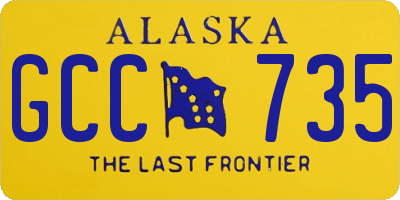AK license plate GCC735