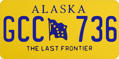 AK license plate GCC736