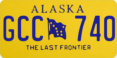 AK license plate GCC740