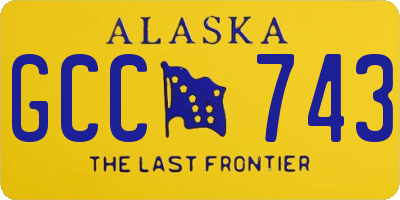 AK license plate GCC743