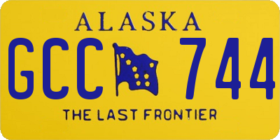 AK license plate GCC744