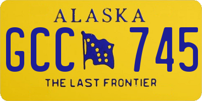 AK license plate GCC745