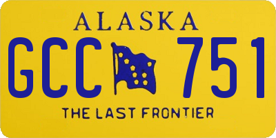 AK license plate GCC751