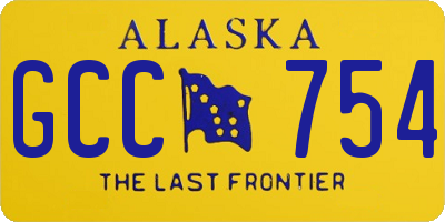 AK license plate GCC754