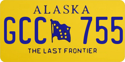 AK license plate GCC755
