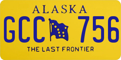 AK license plate GCC756