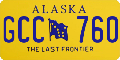 AK license plate GCC760