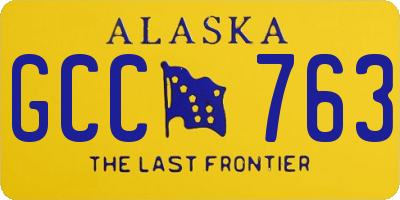 AK license plate GCC763