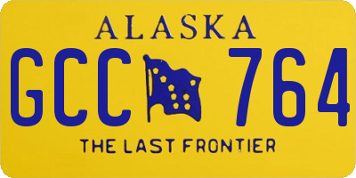 AK license plate GCC764