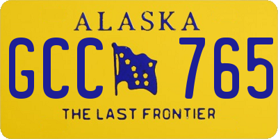 AK license plate GCC765