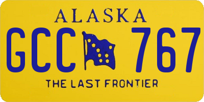 AK license plate GCC767