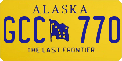 AK license plate GCC770