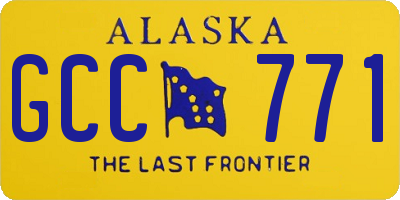 AK license plate GCC771